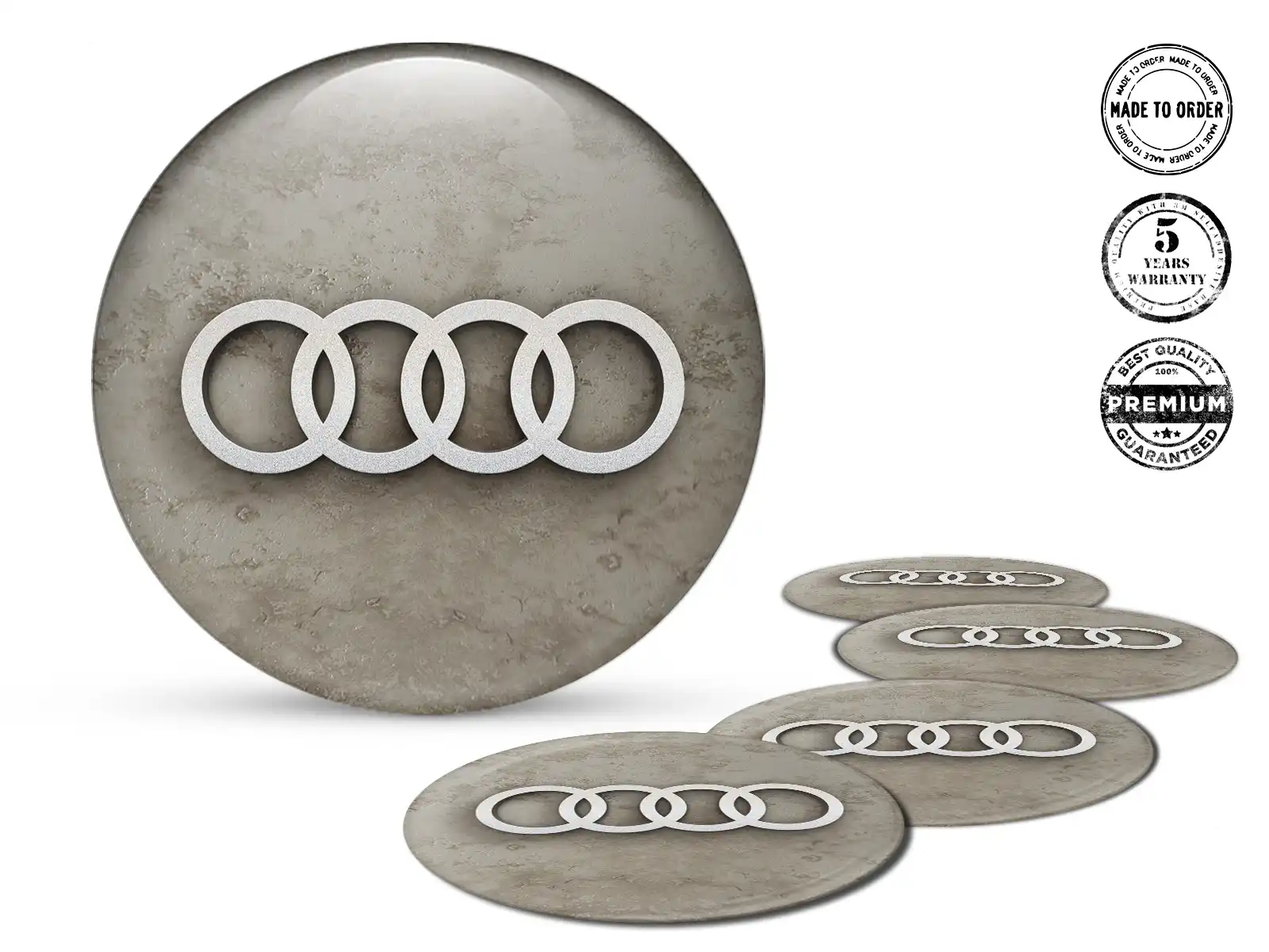 Audi Felgenaufkleber Edition Epoxy-Dome-Upgrade